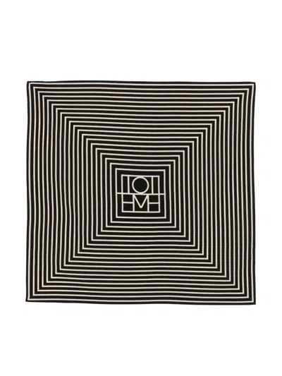 TOTÊME SIGNATURE MONOGRAM SILK SCARF