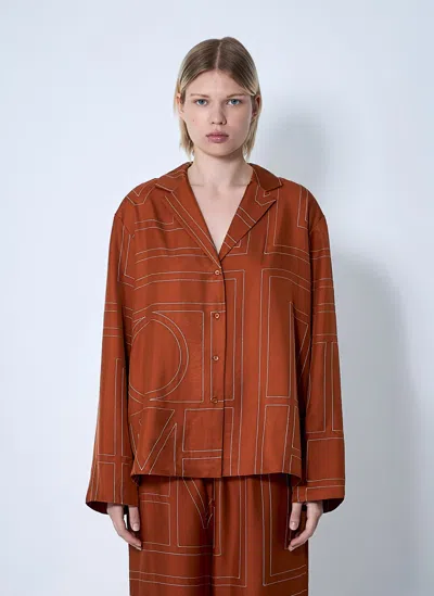 Totême Monogram Silk Shirt