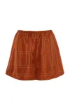 Totême Monogram Silk Shorts