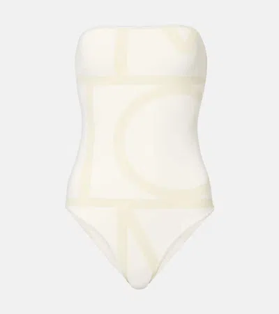 Totême Badeanzug Aus Jersey In Weiss