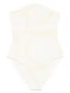 Totême Toteme Women Monogram Swimsuit In Neutrals