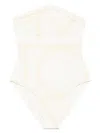 Totême Toteme Women Monogram Swimsuit In Beige