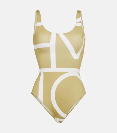 Totême Monogram Swimsuit In Green