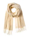 Totême Toteme Monogram Wool Scarf In Beige