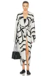 Totême Monogram Wrap Dress In Ecru & Black