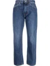 Totême Twisted Seam High-rise Straight-leg Organic-denim Jeans In Navy Blue