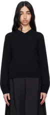 Totême Navy Classic V-neck Sweater In Navy 016