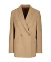 Totême Double-breasted Recycled-crepe Blazer In Nude