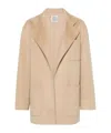 Totême Notched-lapels Mélange Jacket In Nude