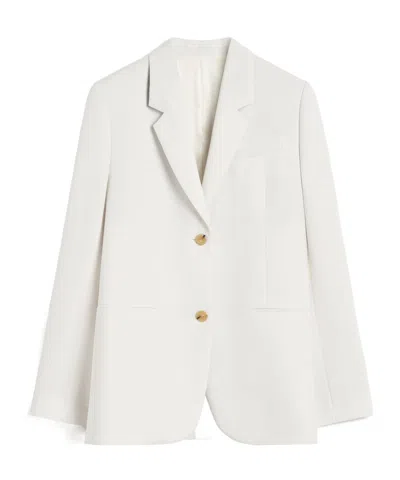 Totême Notched-lapels Single-breasted Blazer In White