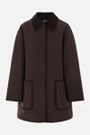 Totême Nylon Quilted Jacket In Brown
