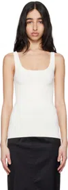 Totême Off-white Compact Knit Tank Top In White 047