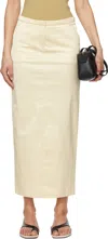 Totême Off-white Straight Midi Skirt In Ecru 116