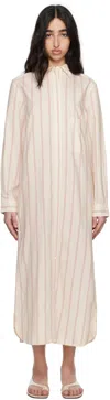 Totême Striped Tunic Dress In Ecru/blossom