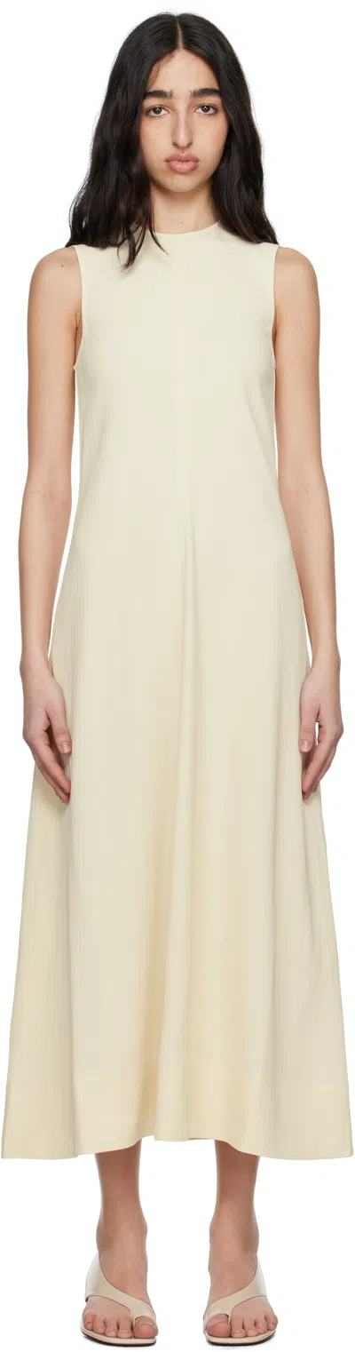 Totême Off-white Woven Stripe Maxi Dress In Cream