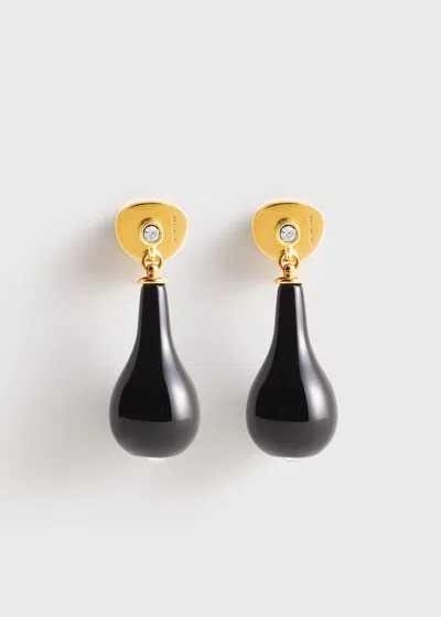 Totême Onyx Drops Black/gold In Multi