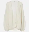 Totême Open-front Mohair-blend Cardigan In White