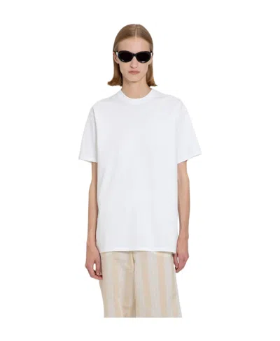 Totême Open-necked Black Shirt In White