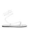 Totême The Croco Lace-up Leather Sandals