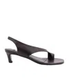 Totême Toteme Leather Heel Thong Sandals In Black