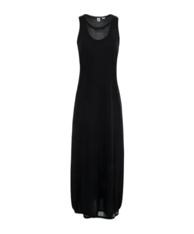 Totême Toteme Women Layered Knit Tank Long Dress In Black