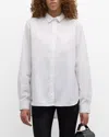 Totême High-low Hem Organic Cotton Shirt In White