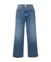 Totême Organic Cotton Cropped Flared Jeans In Blue