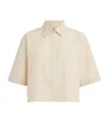 Totême Organic Cotton Cropped Shirt In Beige