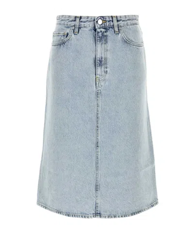 TOTÊME TOTÊME MID-RISE DENIM MIDI SKIRT