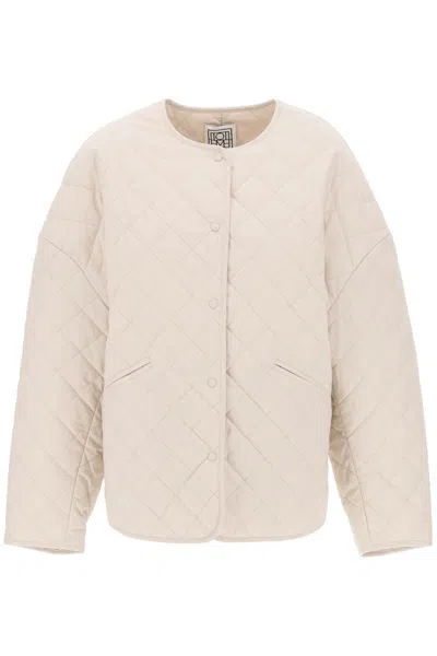 Totême Organic Cotton Quilted Jacket In In Multicolor
