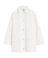 Totême Oversized-hemdjacke Aus Baumwoll-twill In White