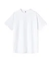 Totême Embroidered Ribbed Stretch-cotton Jersey T-shirt In White