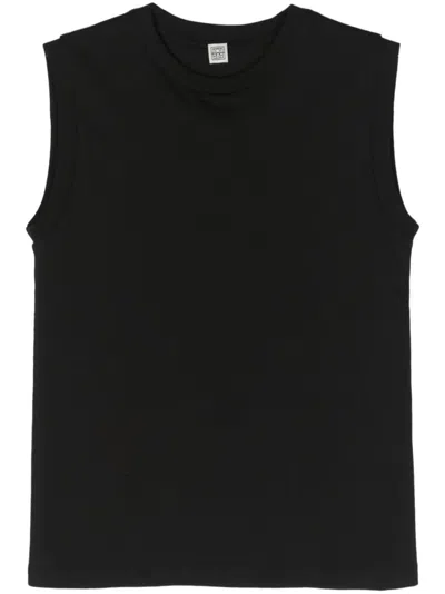 Totême Toteme Relaxed Organic Cotton Tank Top In Black