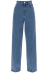 Totême Organic Cotton Wide Leg Jeans. In Blu
