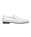 Totême The Oval Croc-effect Leather Loafers In White