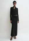 Totême Overlapped Jersey Dress Black In Black