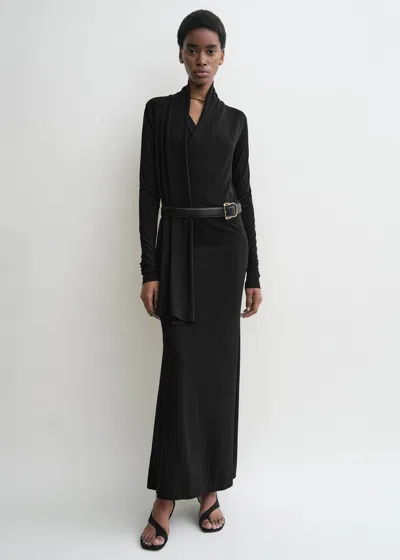 Totême Overlapped Jersey Dress Black