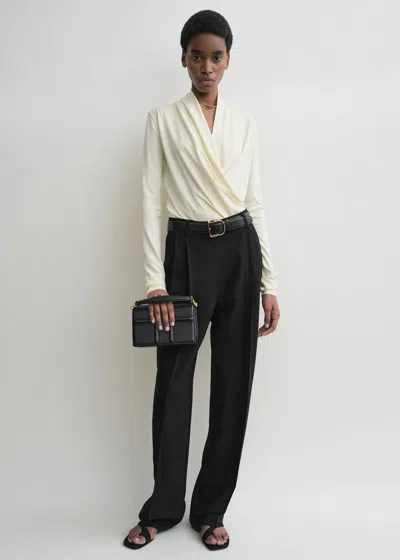 Totême Overlapped Jersey Top Ecru