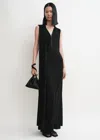 Totême Overlapped Scarf Dress Black
