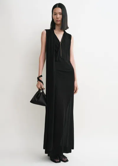 Totême Overlapped Scarf Dress Black