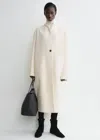 Totême Overlay Doublé Coat Winter White In Winter White