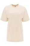 Totême Oversized Straight T Shirt In Beige