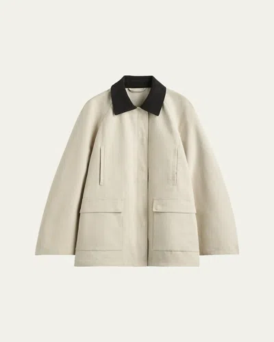 Totême Oversized Summer Country Jacket In Light Beige