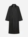Totême Country Waxed Cotton Long Coat In Green