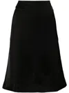 Totême Panelled Satin Midi Skirt In Black