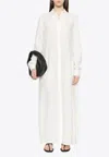 Totême Parachute Maxi Shirt Dress In White
