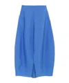 Totême Parachute Silk-blend Maxi Skirt In Blue
