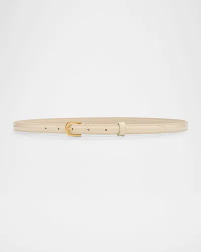Totême Patent Leather Skinny Belt In Gold