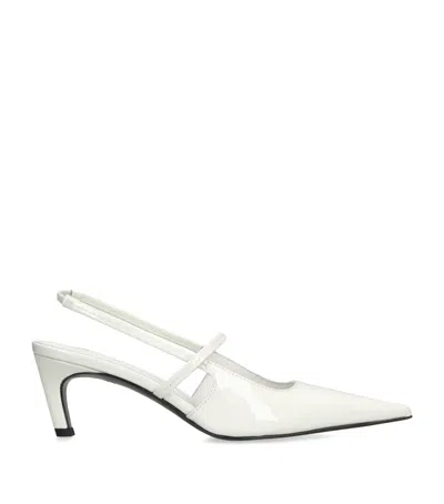 Totême Toteme Sharp Kitten Heel Slingback Pump In White