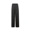 Totême Toteme Women Silk Trousers With Monogram Logo Embroidery In Black